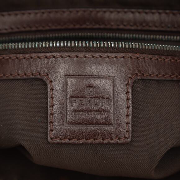 VTG FENDI FF Zucca Monogram Canvas Mama Baguette Shoulder Flap Bag in Brown - Picture 11 of 14